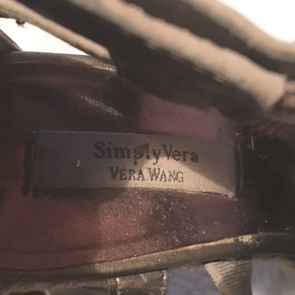 Simply Vera - Vera Wang Strappy Buckskin Heels 7 - Picture 4 of 4